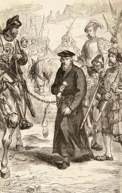 Jerome of Prague in Chains on His Way to Prison by English School